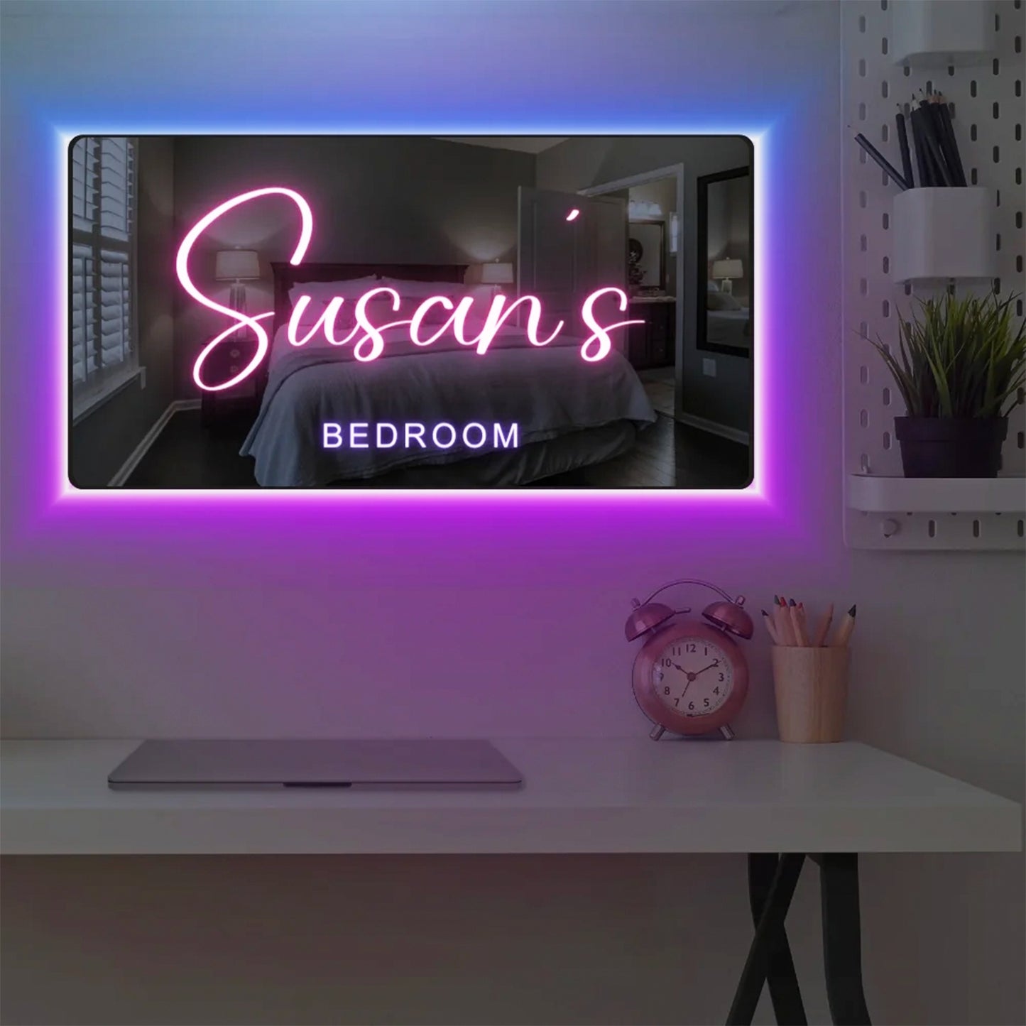 personalized_light_up_name_mirror_USB_powered_mirror_LED_mirror_with_remote_control_energy_efficient_LED_mirror_customizable_color_mirror_12_color_light_mirror_remote_control_mirror_lamp_stylish_home_decor_mirror_gift_ideas_mirror_lamp_energy_saving_LED_mirror_USB_data_cable_mirror_modern_decorative_lighting