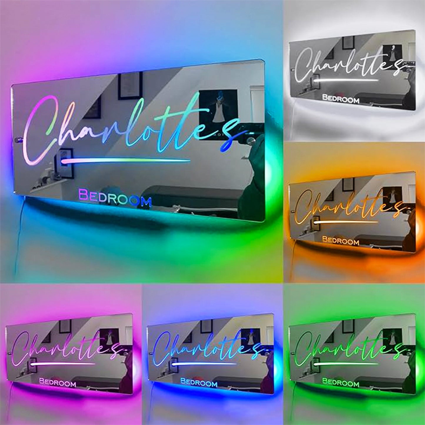 personalized_light_up_name_mirror_USB_powered_mirror_LED_mirror_with_remote_control_energy_efficient_LED_mirror_customizable_color_mirror_12_color_light_mirror_remote_control_mirror_lamp_stylish_home_decor_mirror_gift_ideas_mirror_lamp_energy_saving_LED_mirror_USB_data_cable_mirror_modern_decorative_lighting