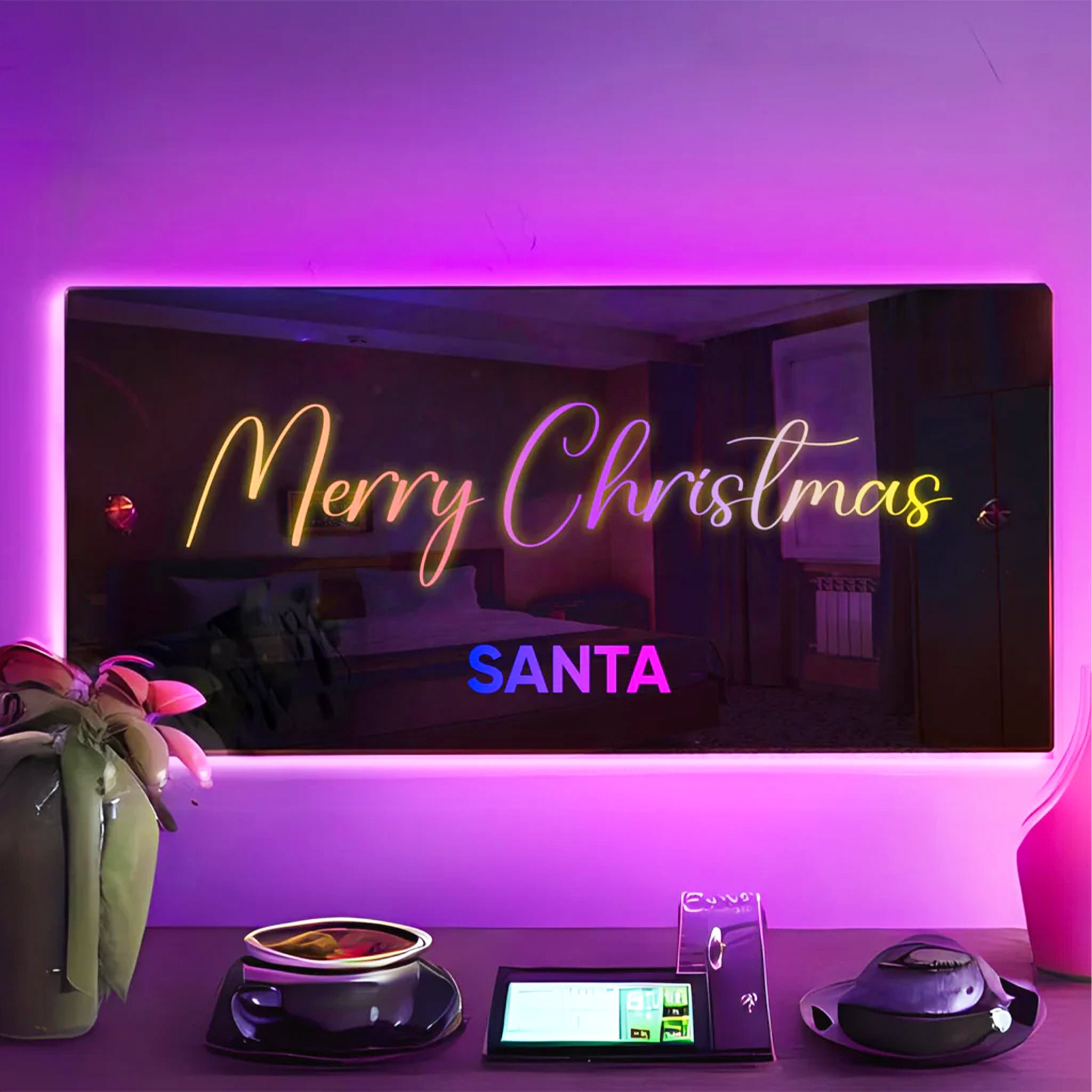 personalized_light_up_name_mirror_USB_powered_mirror_LED_mirror_with_remote_control_energy_efficient_LED_mirror_customizable_color_mirror_12_color_light_mirror_remote_control_mirror_lamp_stylish_home_decor_mirror_gift_ideas_mirror_lamp_energy_saving_LED_mirror_USB_data_cable_mirror_modern_decorative_lighting